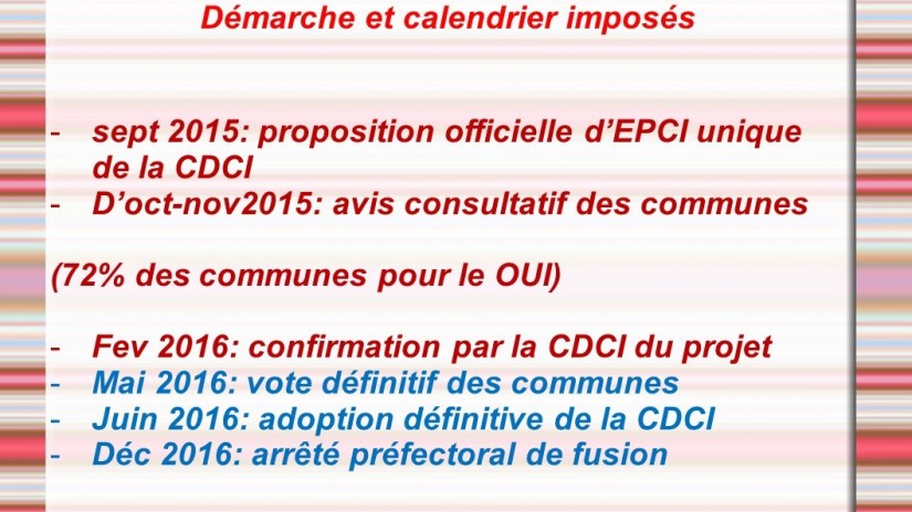 Un calendrier contraint